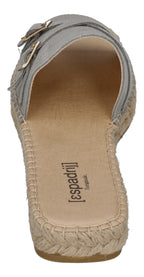 ESPADRIJ L'ORIGINALE Damen Pantoletten - CARRE BUCKLE - gris