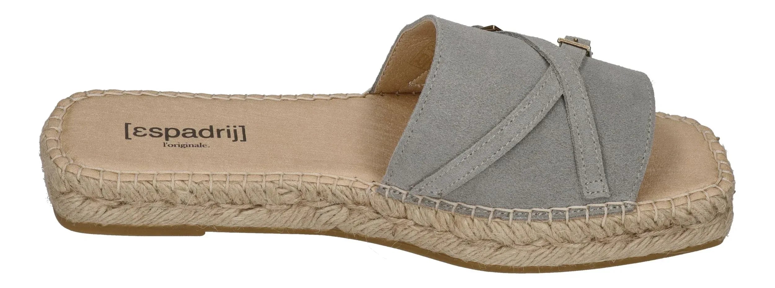 ESPADRIJ L'ORIGINALE Damen Pantoletten - CARRE BUCKLE - gris