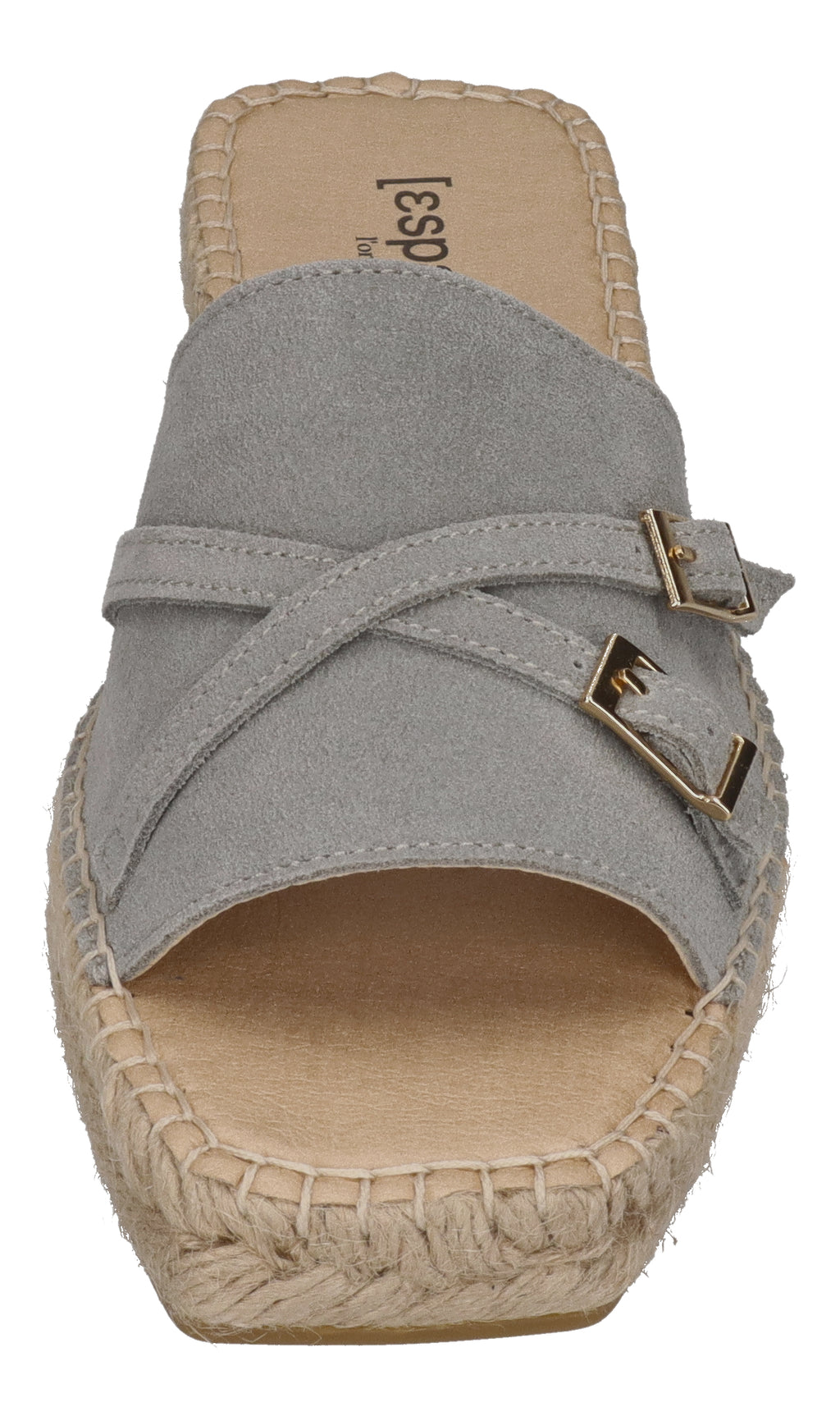 ESPADRIJ L'ORIGINALE Pantoletten - CARRE BUCKLE - gris - Shoedeal