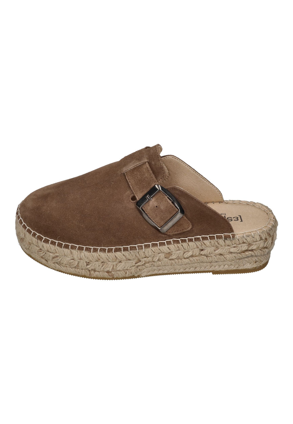 ESPADRIJ L'ORIGINALE Damen Pantoletten Clogs CLOQ VELOUR HIGH marron