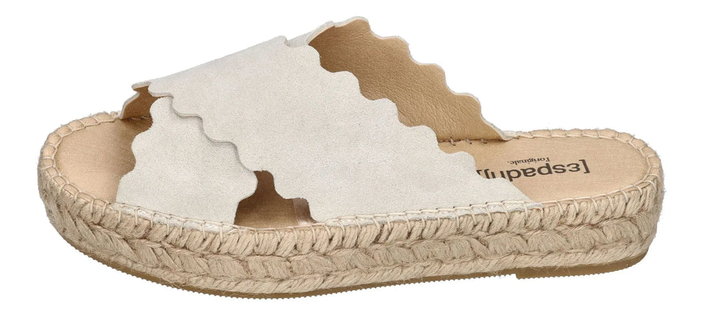 ESPADRIJ L'ORIGINALE Damen Pantoletten LYON CROISETTE VELOUR sand