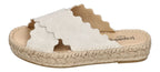 ESPADRIJ L'ORIGINALE Damen Pantoletten LYON CROISETTE VELOUR sand