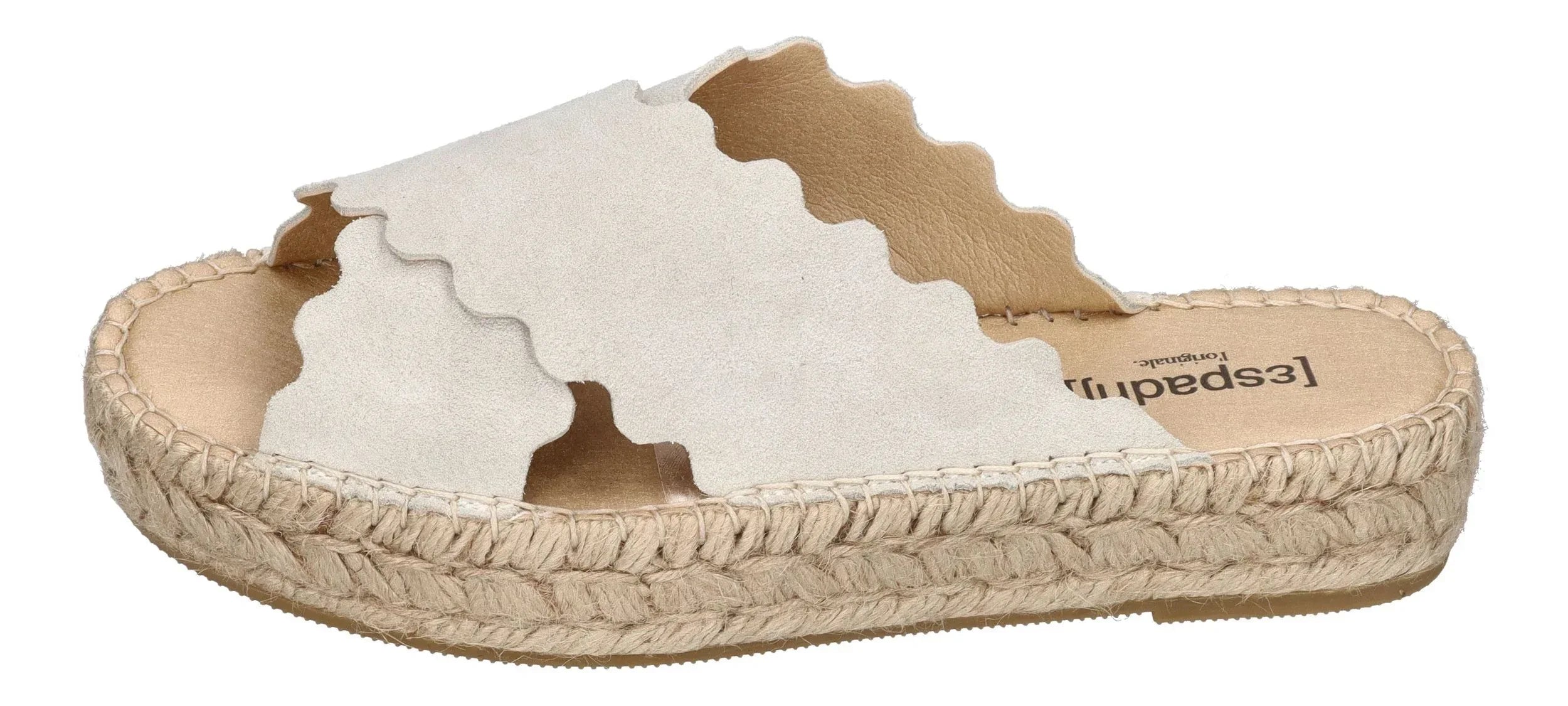 ESPADRIJ L'ORIGINALE Damen Pantoletten LYON CROISETTE VELOUR sand
