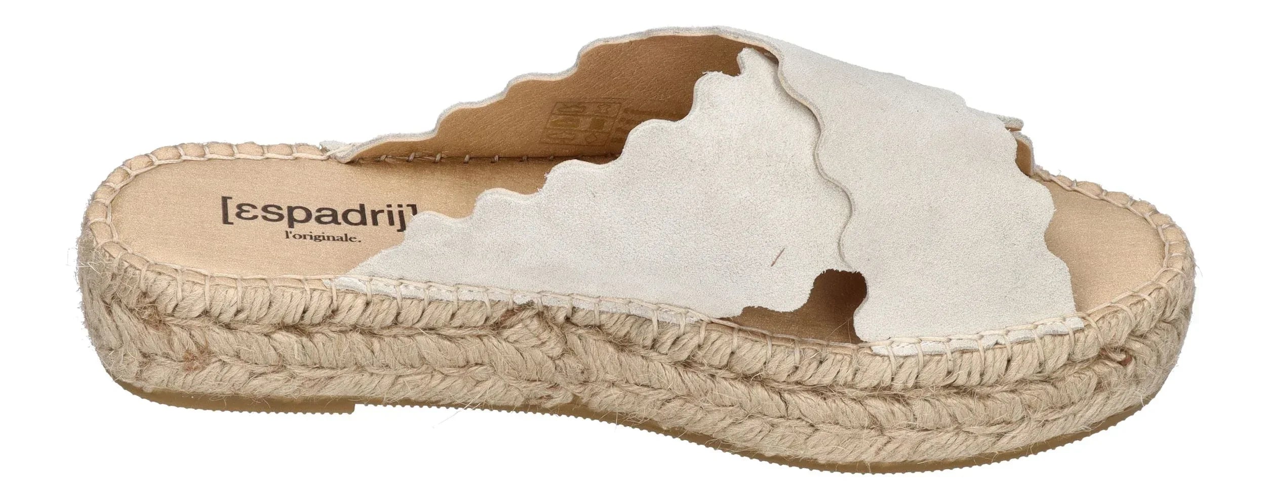 ESPADRIJ L'ORIGINALE Damen Pantoletten LYON CROISETTE VELOUR sand