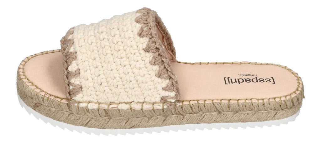 ESPADRIJ L'ORIGINALE Damen Pantoletten PLAGE CHROCHET HIGH nature