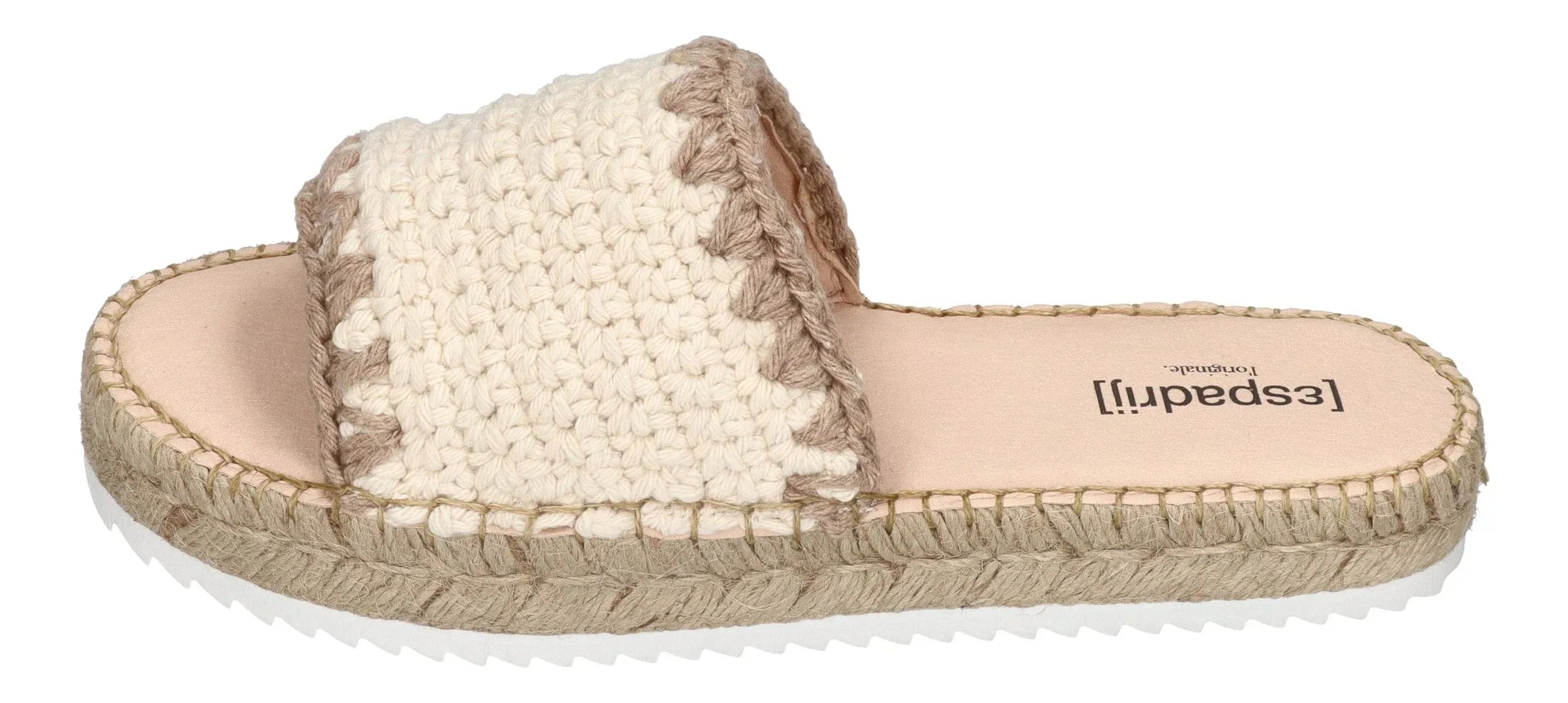 ESPADRIJ L'ORIGINALE Damen Pantoletten PLAGE CHROCHET HIGH nature