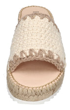ESPADRIJ L'ORIGINALE Damen Pantoletten PLAGE CHROCHET HIGH nature