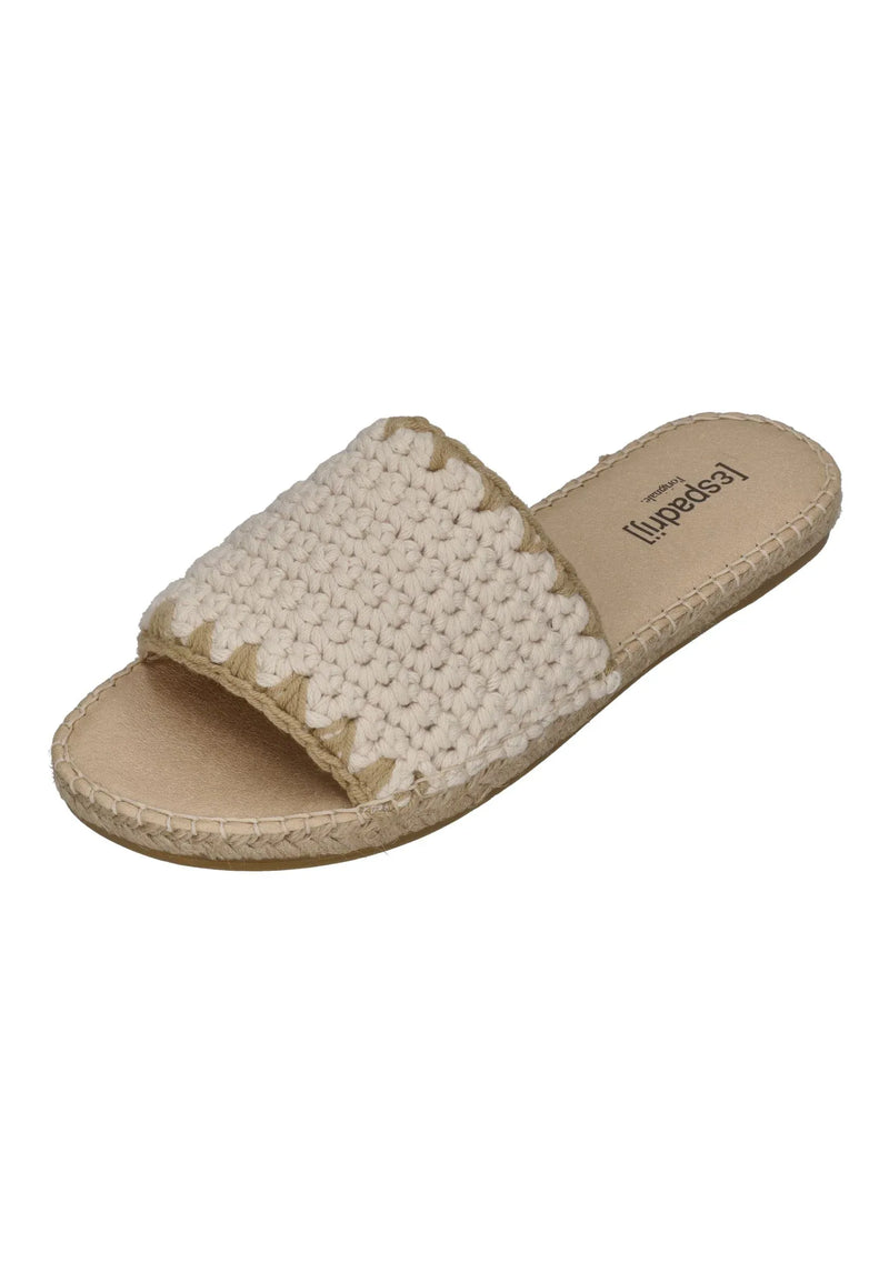ESPADRIJ L'ORIGINALE Damen Pantoletten PLAGE CHROCHET nature