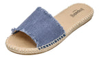 ESPADRIJ L'ORIGINALE Damen Pantoletten PLAGE LINEN dusty blue