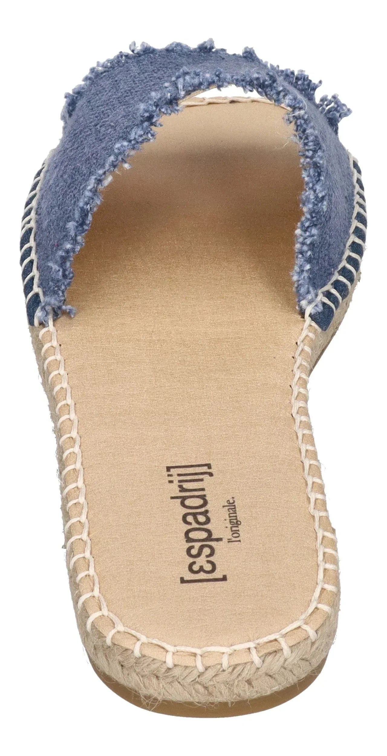 ESPADRIJ L'ORIGINALE Damen Pantoletten PLAGE LINEN dusty blue
