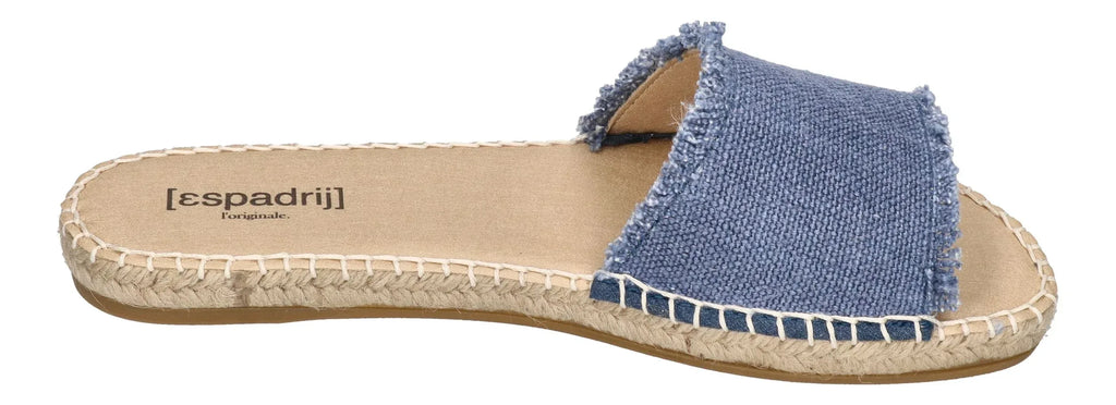 ESPADRIJ L'ORIGINALE Damen Pantoletten PLAGE LINEN dusty blue