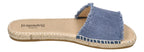 ESPADRIJ L'ORIGINALE Damen Pantoletten PLAGE LINEN dusty blue