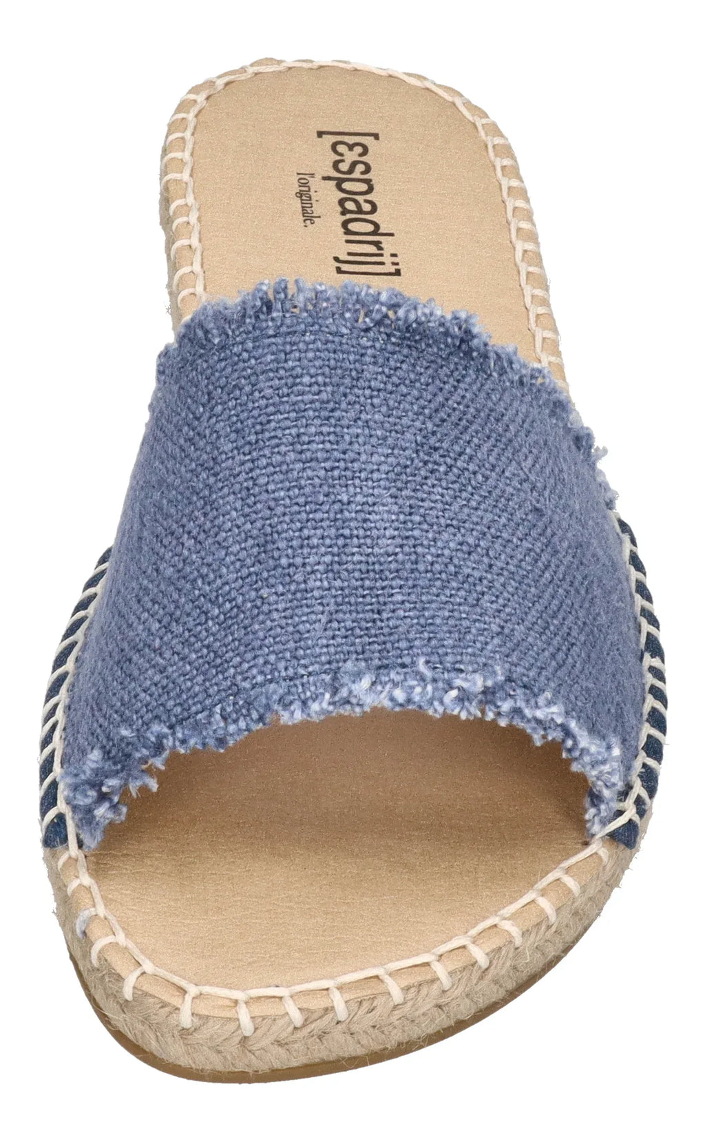 ESPADRIJ L'ORIGINALE Damen Pantoletten PLAGE LINEN dusty blue