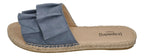 ESPADRIJ L'ORIGINALE Damen Pantoletten PLAGE VOLANT grey blue