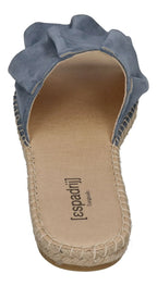 ESPADRIJ L'ORIGINALE Damen Pantoletten PLAGE VOLANT grey blue