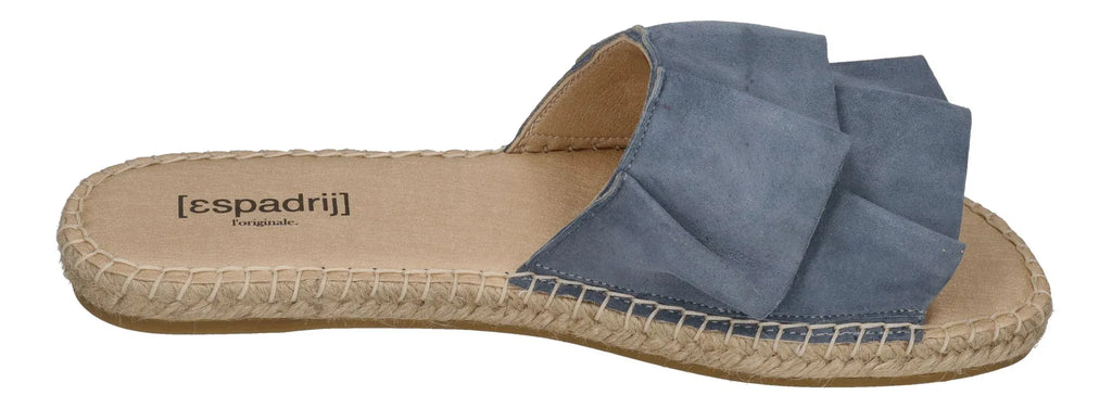 ESPADRIJ L'ORIGINALE Damen Pantoletten PLAGE VOLANT grey blue