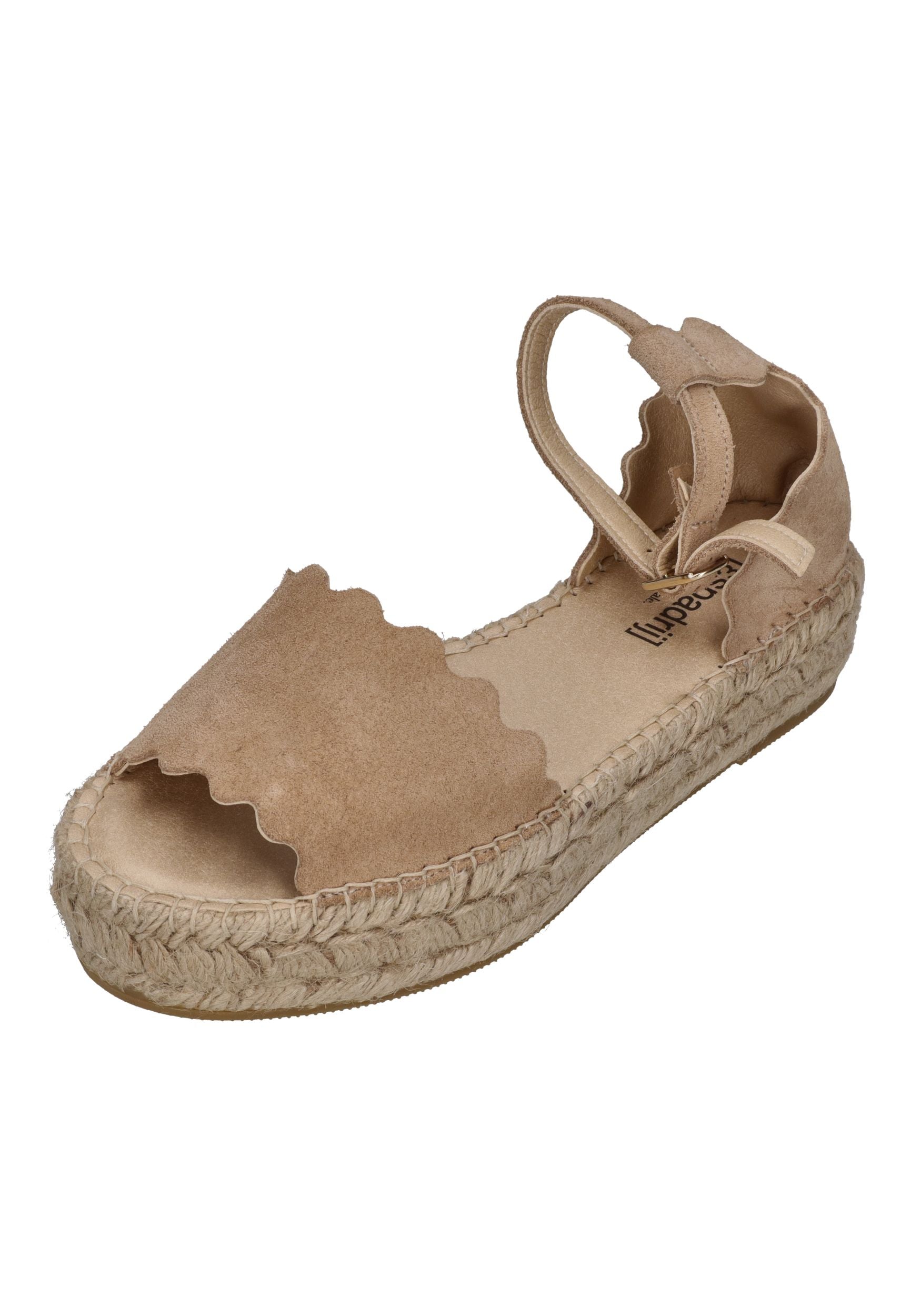 ESPADRIJ L'ORIGINALE Damen Plateausandalette LYON tan clair – Sandalen & Sandaletten
