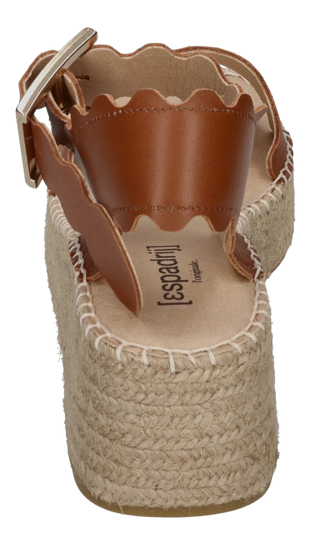 ESPADRIJ L'ORIGINALE Damen Sandalette - LYON HIGH - cognac