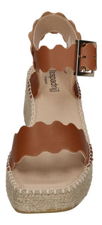 ESPADRIJ L'ORIGINALE Damen Sandalette - LYON HIGH - cognac