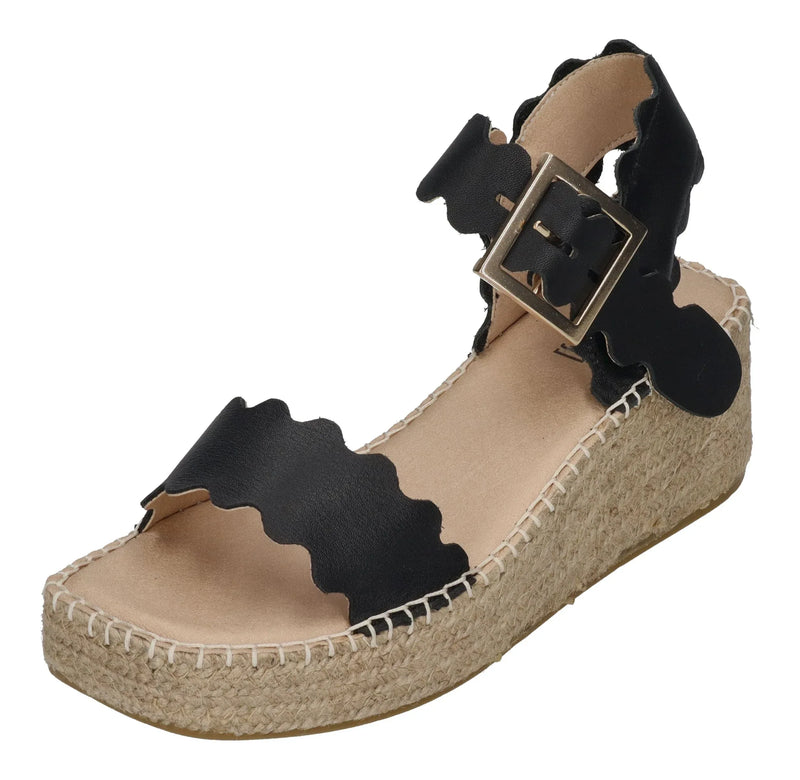 ESPADRIJ L'ORIGINALE Damen Sandalette - LYON HIGH - noir