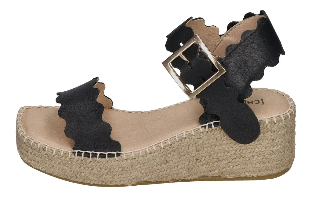 ESPADRIJ L'ORIGINALE Damen Sandalette - LYON HIGH - noir