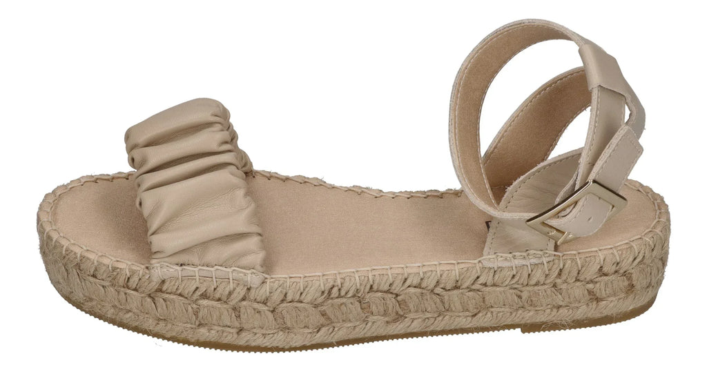 ESPADRIJ L'ORIGINALE Damen Sandalette - NIMES RUFFLE HIGH - beige