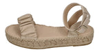 ESPADRIJ L'ORIGINALE Damen Sandalette - NIMES RUFFLE HIGH - beige