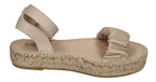 ESPADRIJ L'ORIGINALE Damen Sandalette - NIMES RUFFLE HIGH - beige