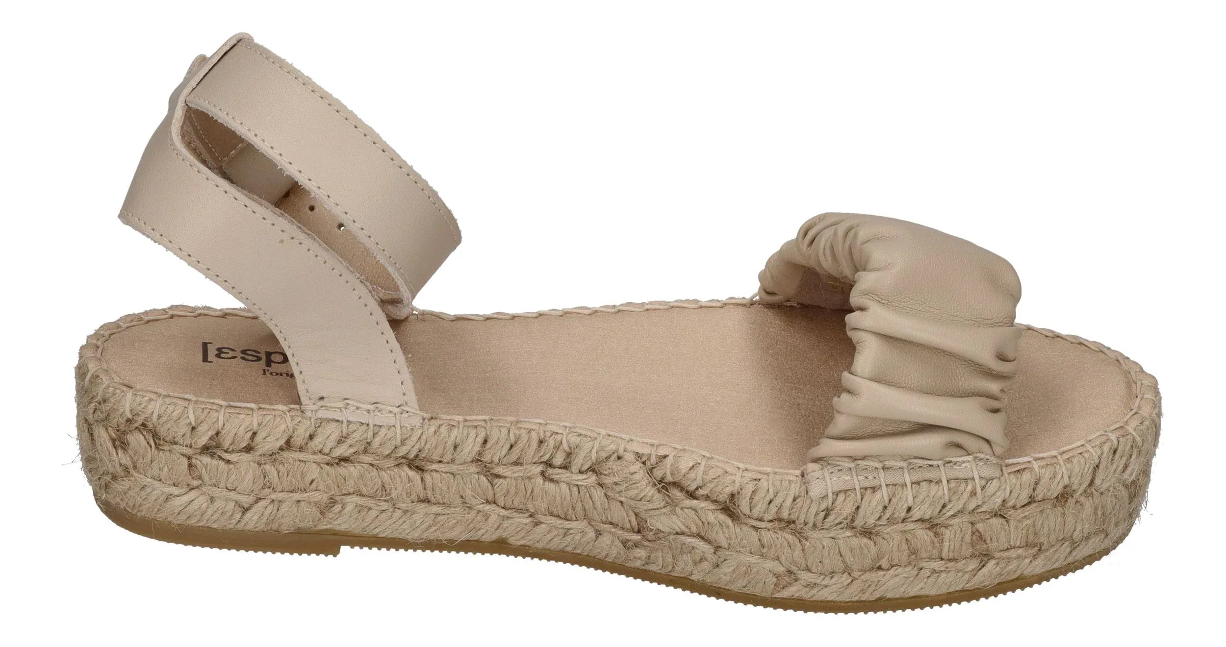 ESPADRIJ L'ORIGINALE Damen Sandalette - NIMES RUFFLE HIGH - beige