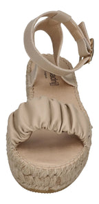 ESPADRIJ L'ORIGINALE Damen Sandalette - NIMES RUFFLE HIGH - beige