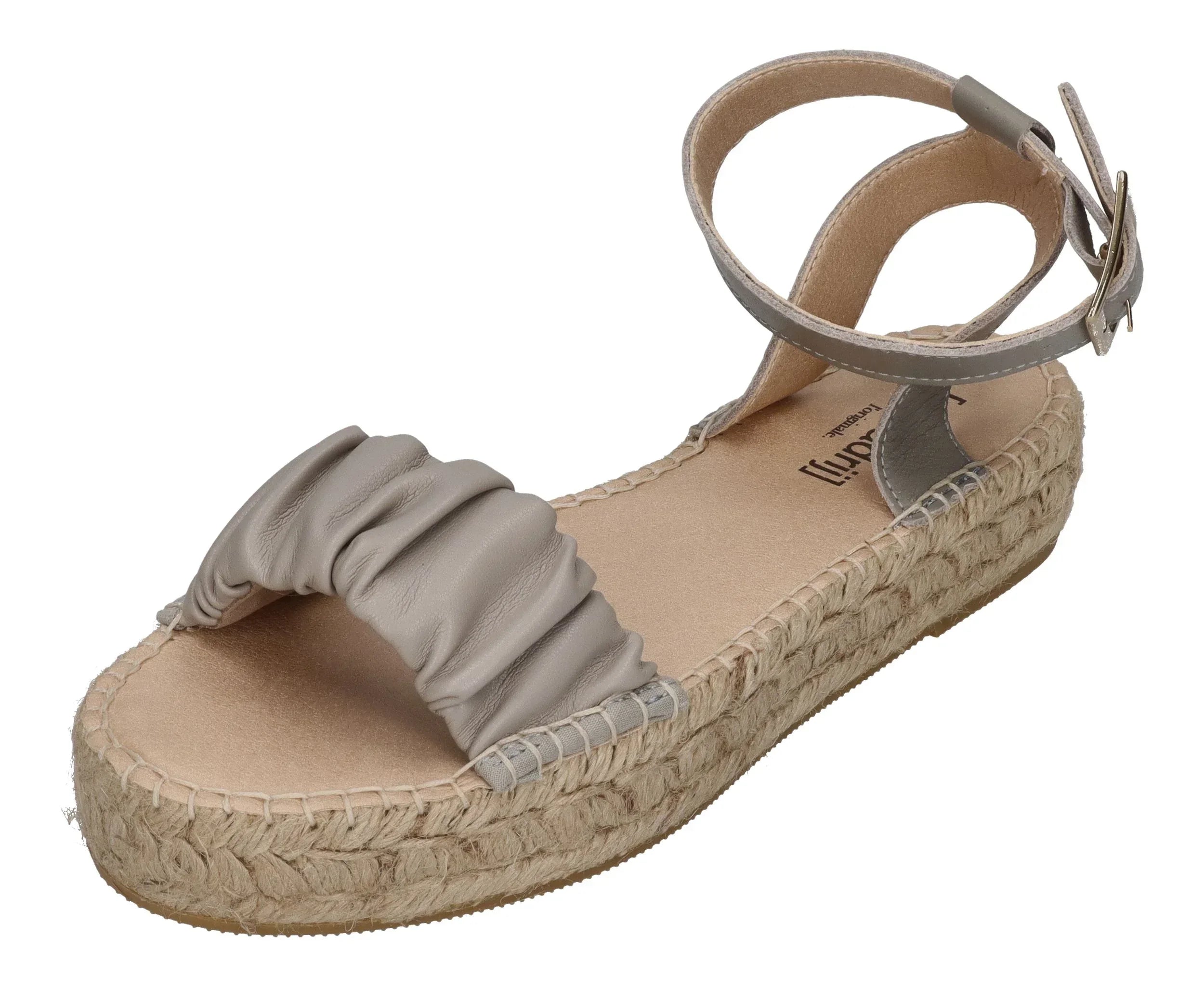 ESPADRIJ L'ORIGINALE Damen Sandalette - NIMES RUFFLE HIGH - gris