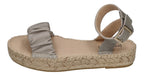 ESPADRIJ L'ORIGINALE Damen Sandalette - NIMES RUFFLE HIGH - gris