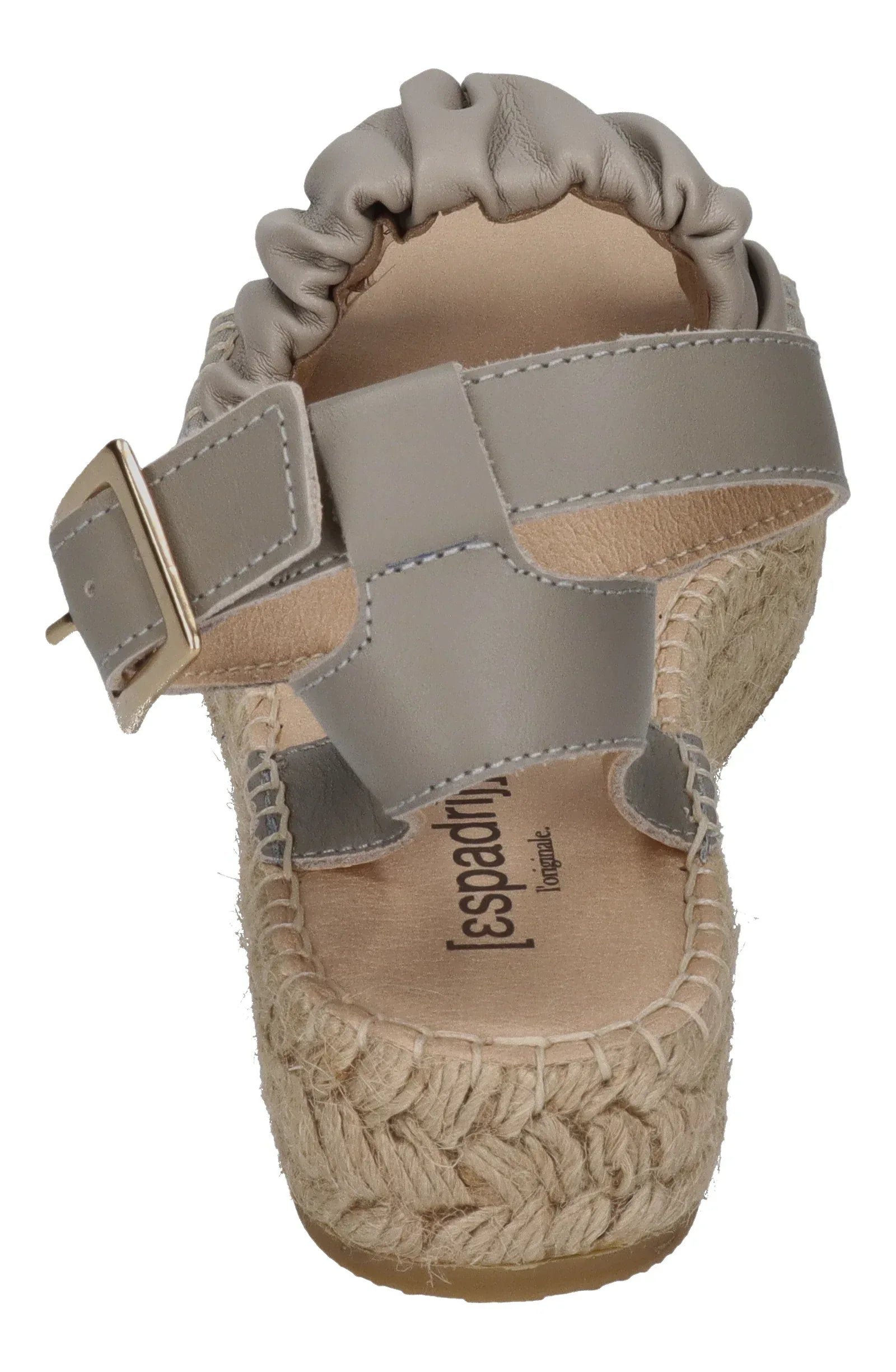 ESPADRIJ L'ORIGINALE Damen Sandalette - NIMES RUFFLE HIGH - gris