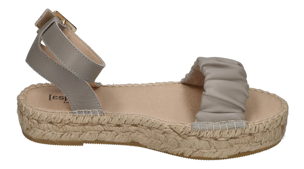 ESPADRIJ L'ORIGINALE Damen Sandalette - NIMES RUFFLE HIGH - gris