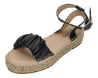 ESPADRIJ L'ORIGINALE Damen Sandalette - NIMES RUFFLE HIGH - noir
