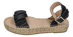 ESPADRIJ L'ORIGINALE Damen Sandalette - NIMES RUFFLE HIGH - noir