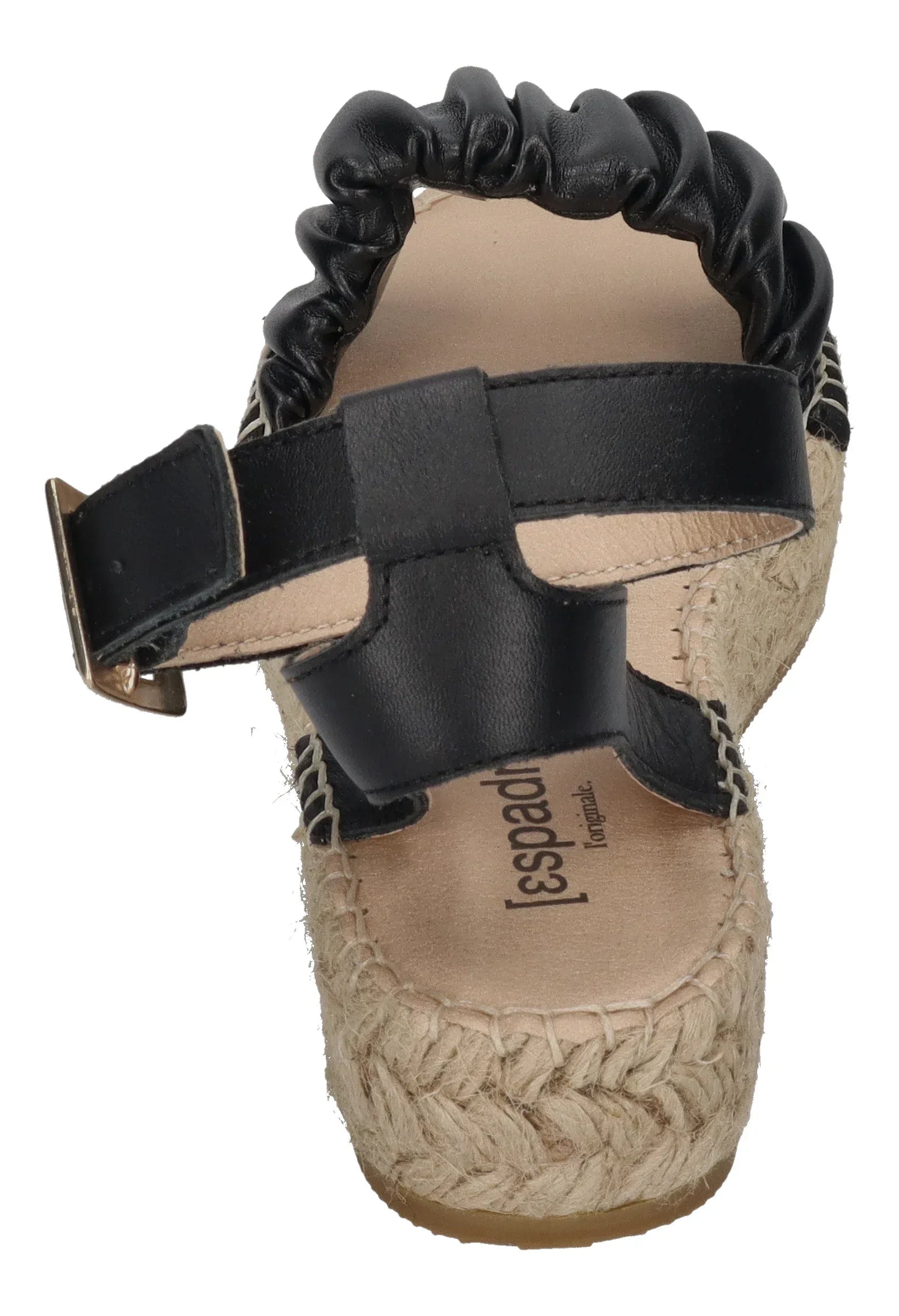 ESPADRIJ L'ORIGINALE Damen Sandalette - NIMES RUFFLE HIGH - noir