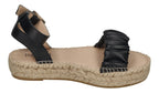 ESPADRIJ L'ORIGINALE Damen Sandalette - NIMES RUFFLE HIGH - noir