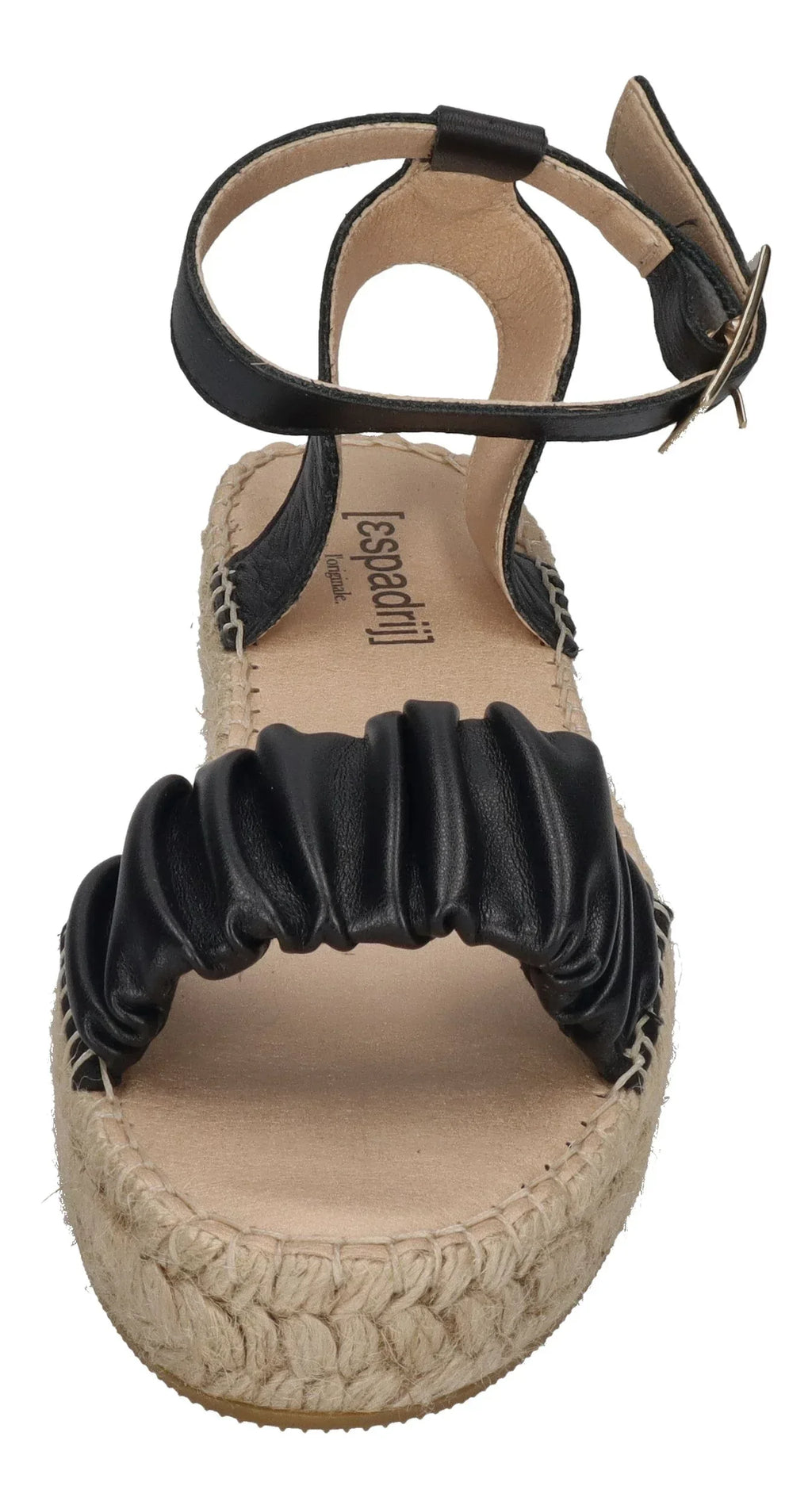 ESPADRIJ L'ORIGINALE Damen Sandalette - NIMES RUFFLE HIGH - noir