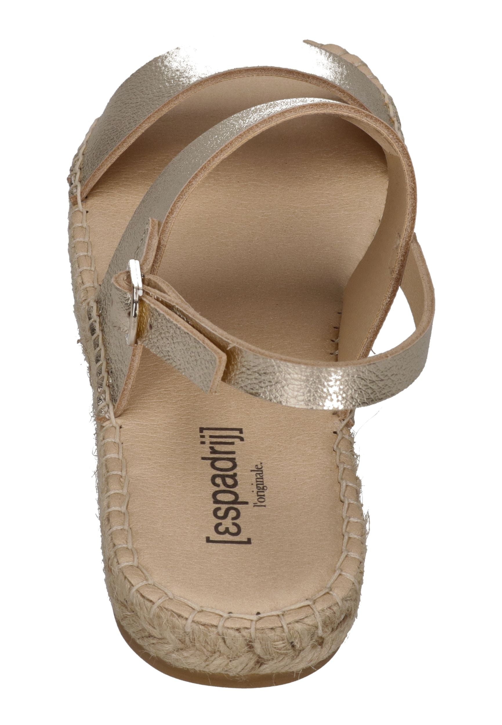 ESPADRIJ L'ORIGINALE Damen Sandalette ROMAIN PLATINUM gold