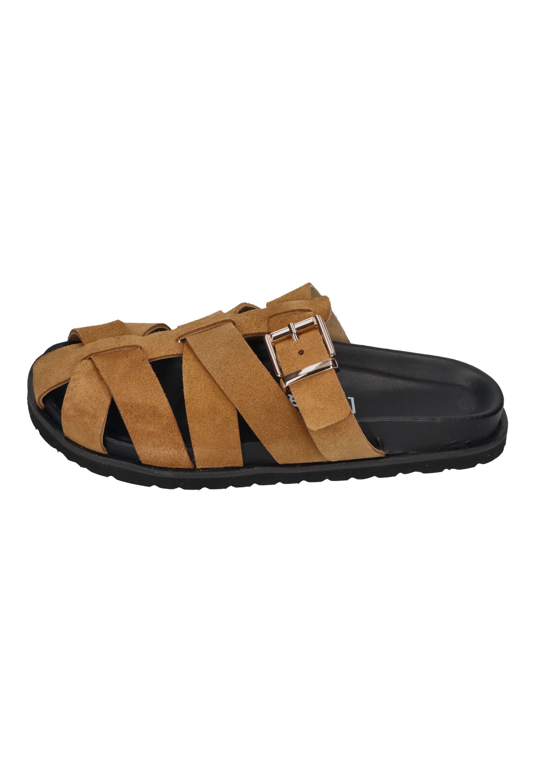 ESPADRIJ L'ORIGINALE Damen Sandalette ROMAIN VELOUR CROISÉ tan clair