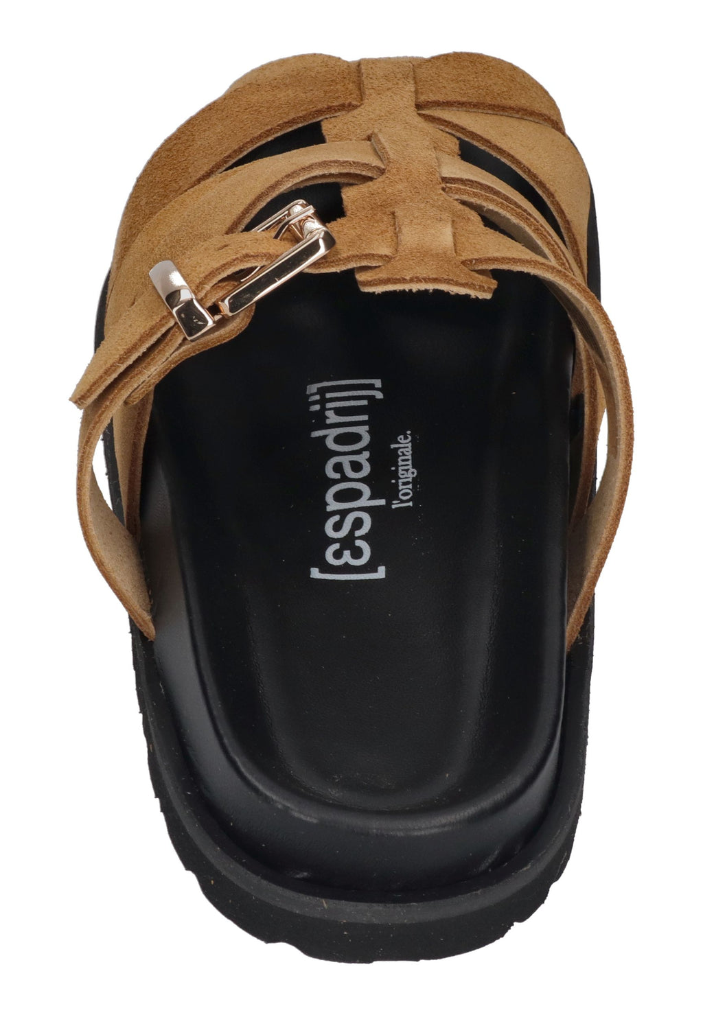 ESPADRIJ L'ORIGINALE Damen Sandalette ROMAIN VELOUR CROISÉ tan clair