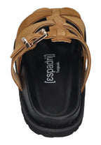 ESPADRIJ L'ORIGINALE Damen Sandalette ROMAIN VELOUR CROISÉ tan clair