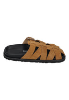 ESPADRIJ L'ORIGINALE Damen Sandalette ROMAIN VELOUR CROISÉ tan clair