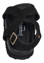 ESPADRIJ L'ORIGINALE Damen Sandalette ROMAIN VELOUR SANDAL noir