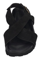 ESPADRIJ L'ORIGINALE Damen Sandalette ROMAIN VELOUR SANDAL noir