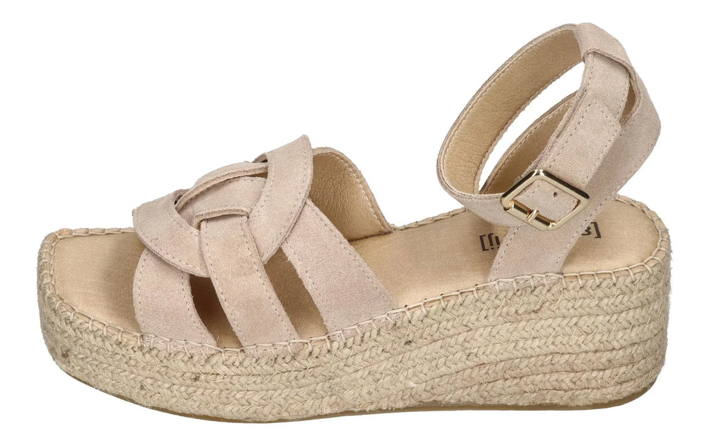 ESPADRIJ L'ORIGINALE Damen Sandaletten TOURS VELOUR HIGH beige