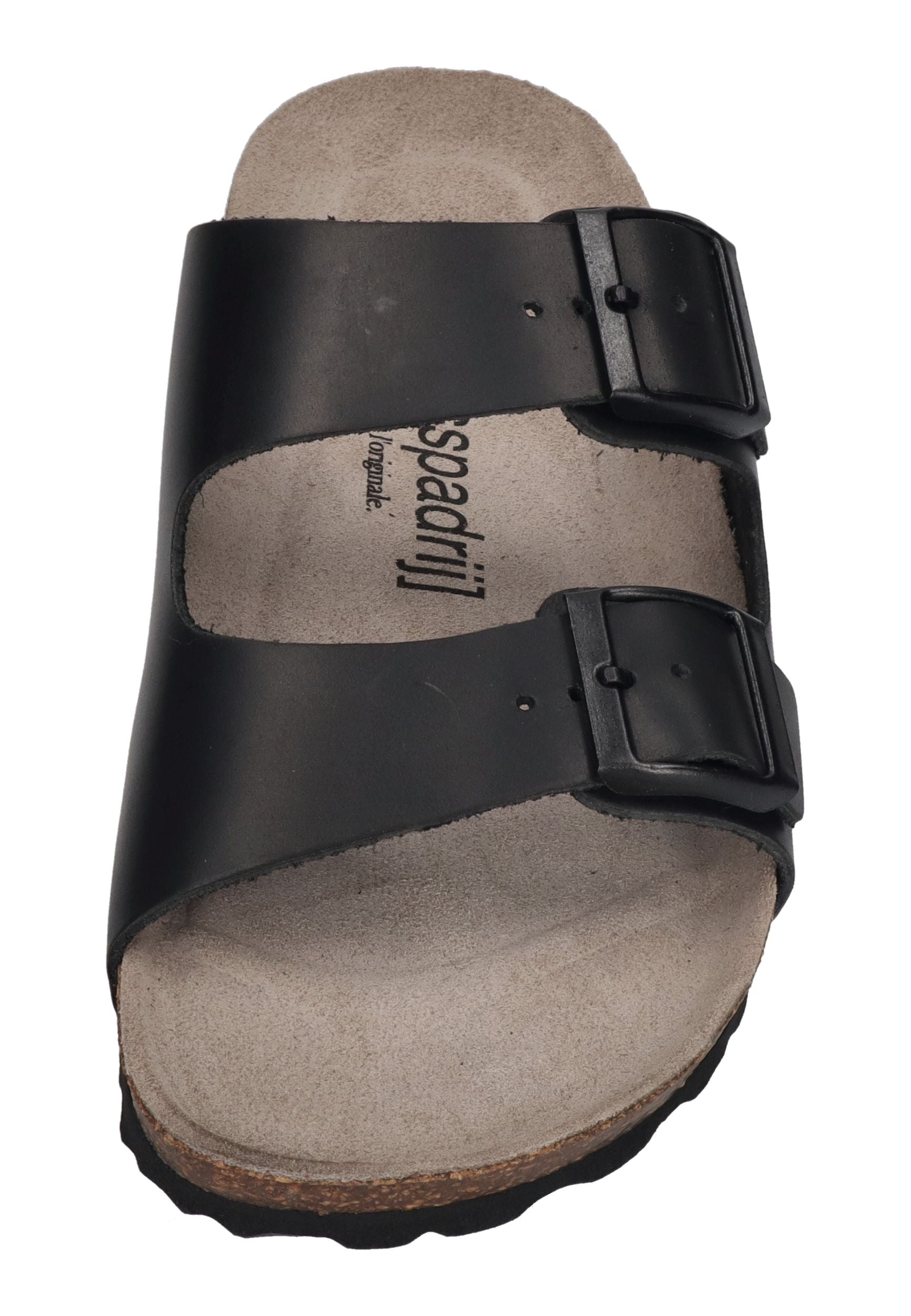 ESPADRIJ L'ORIGINALE Pantolette AMI CUIR UNISEX noir