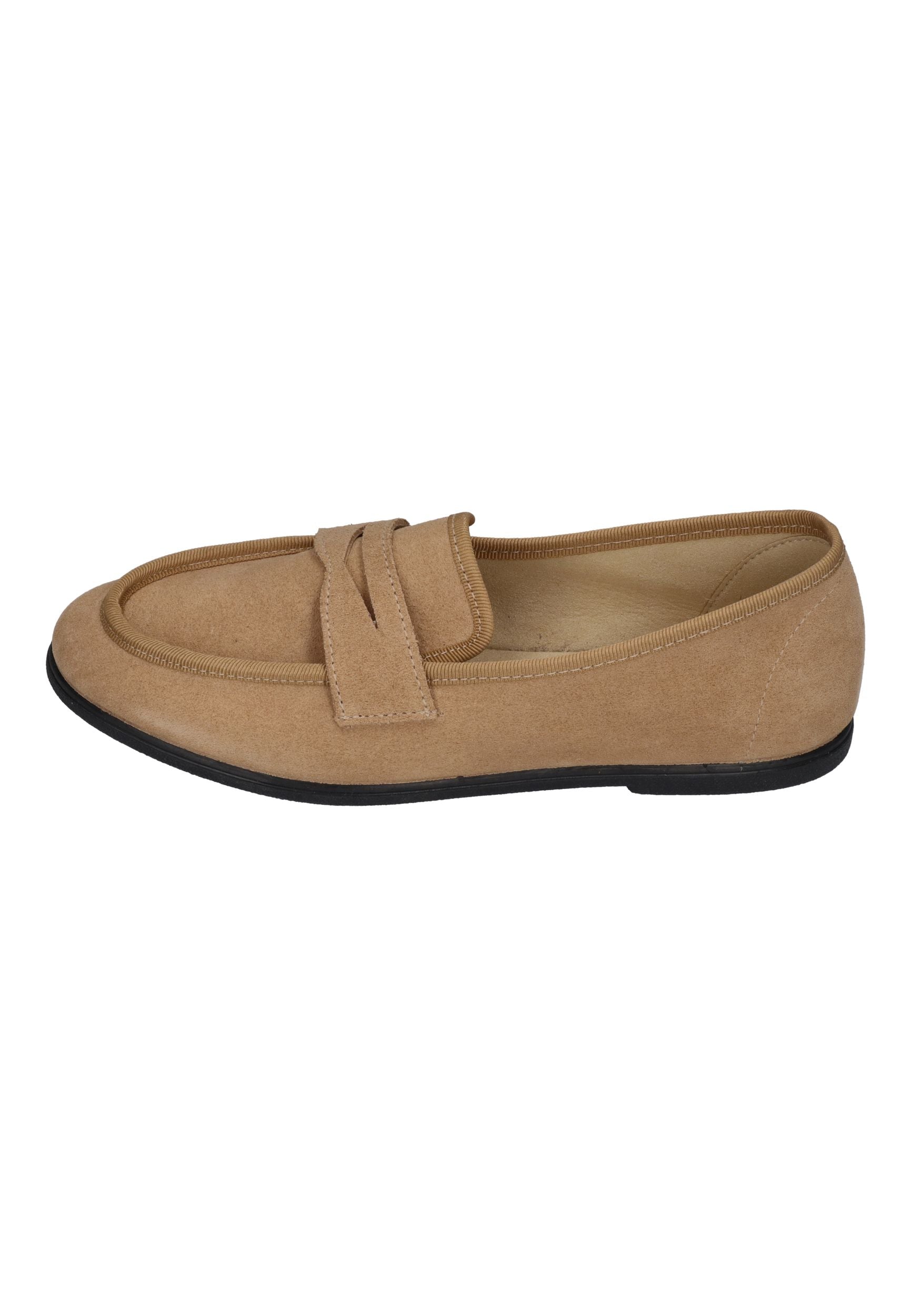 ESPADRIJ L'ORIGINALE Damen Slipper LOAFER CLASSIC VELOUR tan clair