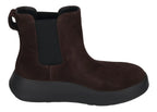 FITFLOP Chelsea Boots F MODE SUEDE FLATFORM FK3 choco